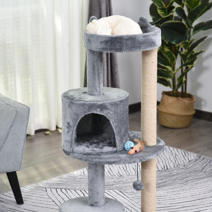 Actual product image PawHut Cat tree (104 cm, Light grey)