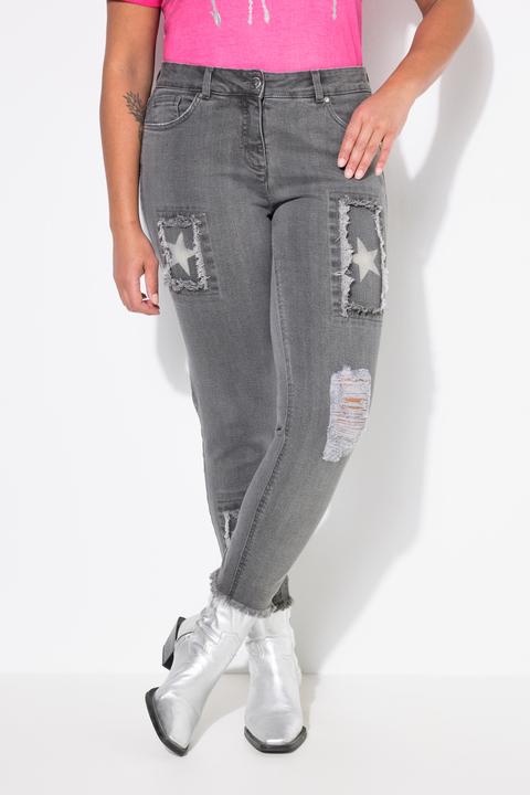 Actual product image Angel of Style Skinny-Jeans, Slim Fit, Sterne-, Destroy-Patches, 5-Pocket (54)