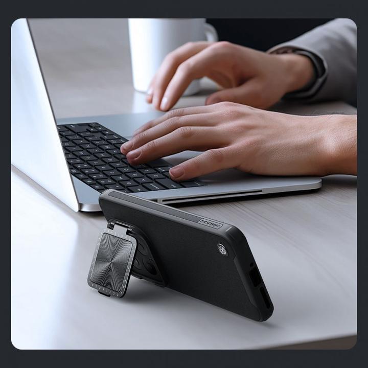 Image du produit Nillkin Étui magnétique en cuir CamShield Prop pour Xiaomi 14 Pro - noir (Xiaomi 14 Pro)