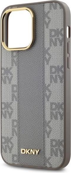 Actual product image DKNY DKHMP14XPCPVSLE iPhone 14 Pro Max 6.7" beżowy/beige hardcase Leather Checkered Mono Pattern Mag (Apple iPhone 14 Pro Max)