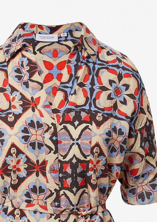 Produktbild Comma Kleid Kurzes Hemdblusenkleid mit All-over-Print (38)