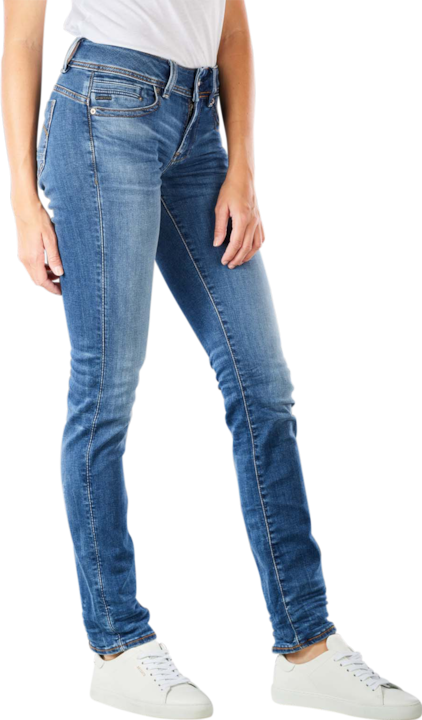 Immagine prodotto G-Star Midge Zip Mid Straight Jeans medio indaco invecchiato (W25/L28)
