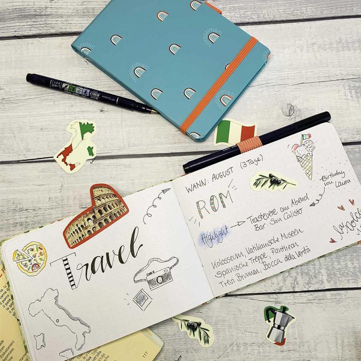 Image du produit Jolie Bloc-notes A6+ dotted, turquoise (A6+, Pointillés, Couverture rigide)