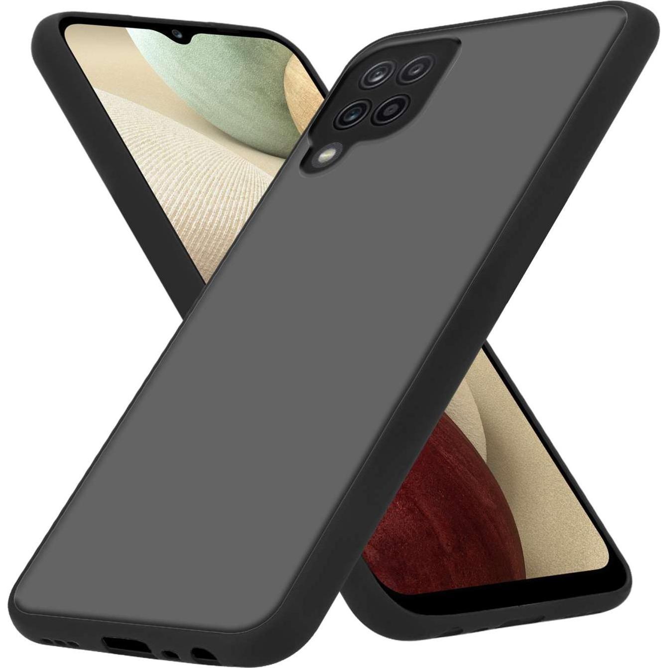 Cadorabo Hülle für Samsung Galaxy A12 / M12 Matt Design (Samsung Galaxy M12, Samsung Galaxy A12), Smartphone Hülle, Schw...