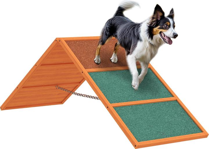 PawHut Hunde Agility Steg Tannenholz Orange (Destrezza)