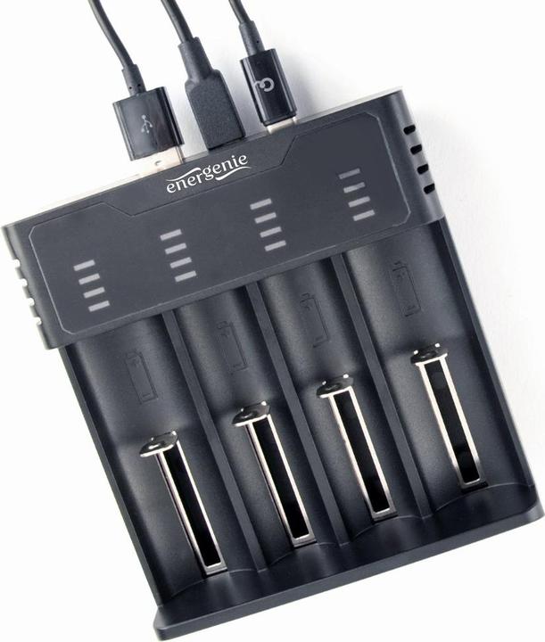 Immagine prodotto Energenie BC-USB-02 (1 pz., 10440, 14500, 14650, 16340, 17500, 17670, 18350, 18500, 18650, 18700, A, AA, AAA, AAAA, C)
