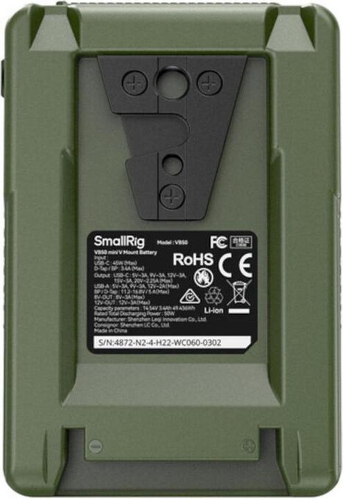 Produktbild SmallRig VB50 mini V Mount Batteryï¼Greenï¼4872 (Kamera Akku)