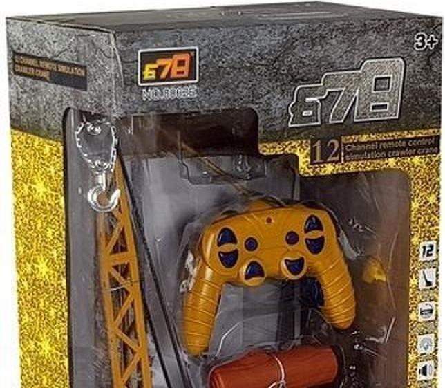 Image du produit Lean Toys RC-Kran mit beweglichem Arm und gelbem Licht