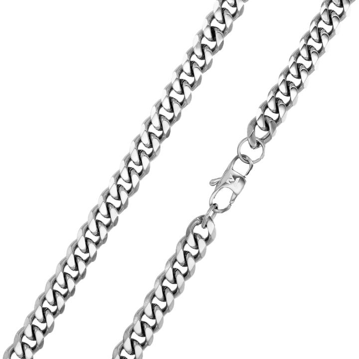 Produktbild K12 - Silver Cuban Chain - 8 mm (ohne Messing, Chirurgenstahl 316L)