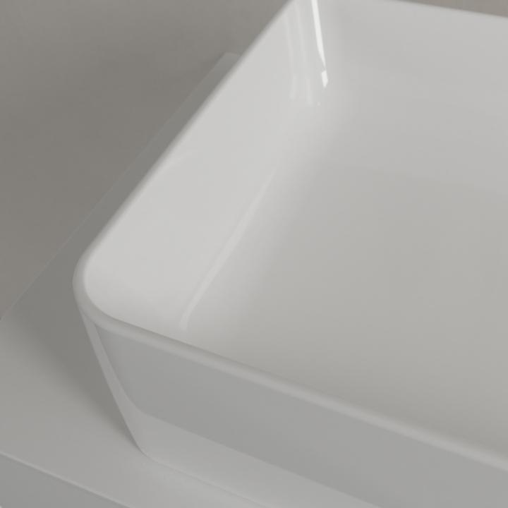 Immagine prodotto Villeroy & Boch V&B Lavabo da appoggio COLLARO 560x360mm, angolare, senza foro per rubinetto bianco (360 mm, 560 mm)