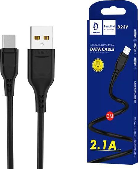 Actual product image Denmen D23V USB cable USB - micro USB 2 1A 2M Black (2 m, USB 3.1)