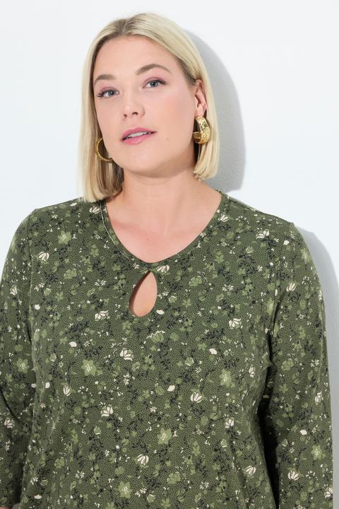Immagine prodotto Ulla Popken Longshirt, A-Linie, Rundhalsausschnitt, 3/4-Arm (62)