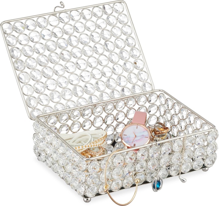 Immagine prodotto Relaxdays Portagioie da Tavolo, Design Elegante a Diamanti