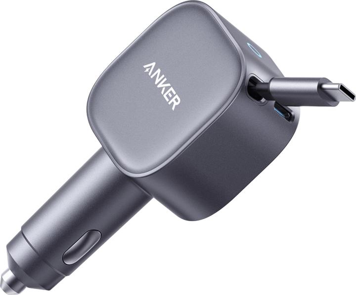 Produktbild Anker Nano Car Charger 75W USB-C Port Built-In Retractable USB-C Cable