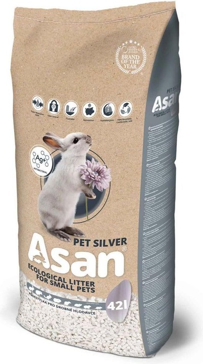 Actual product image Tommi CZ Asan - Pet Silver Bedding 42l 8kg - (859407307015) (8 kg, Litter)