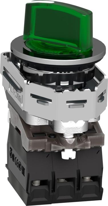 Actual product image Schneider Electric Illuminated selector switch complete XB4F 30mm1S+1OE XB4FK123G5