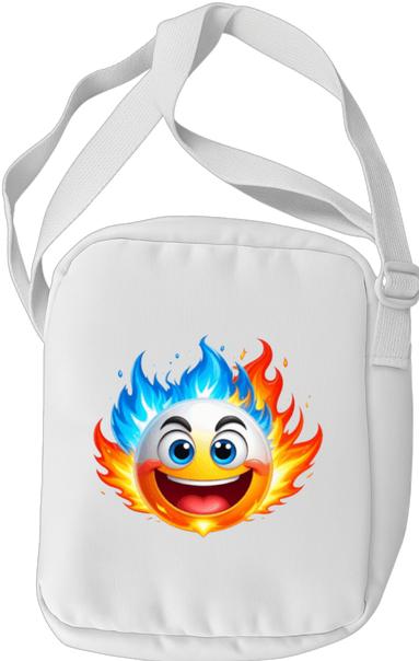Produktbild Bügelbilder Schulrucksack-Set Comic Fireball mit Gesicht