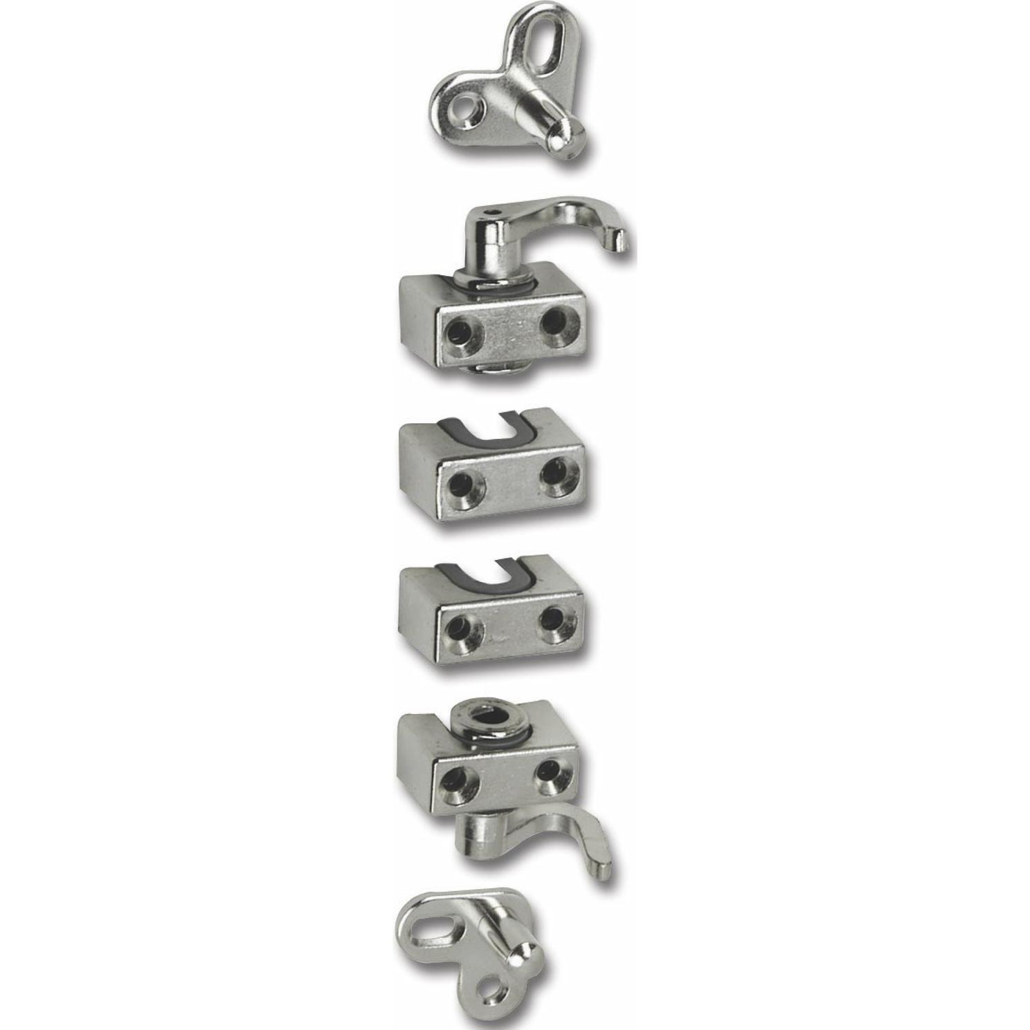 Hekna, Türschloss + Schliesszylinder, Drehstangenschloss Zubehör-Set zum Aufschrauben ø 6 mm, vernickelt