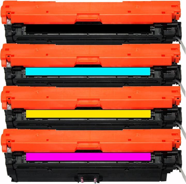 Actual product image Hermex Compatible HP Color LaserJet Professional CP5225dn toner 4 pieces (M, FC, C, Y)
