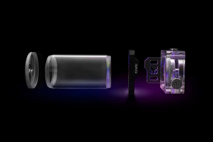 Actual product image EKWB EK-Quantum Kinetic TBE 160 DDC balance tank D-RGB - acrylic