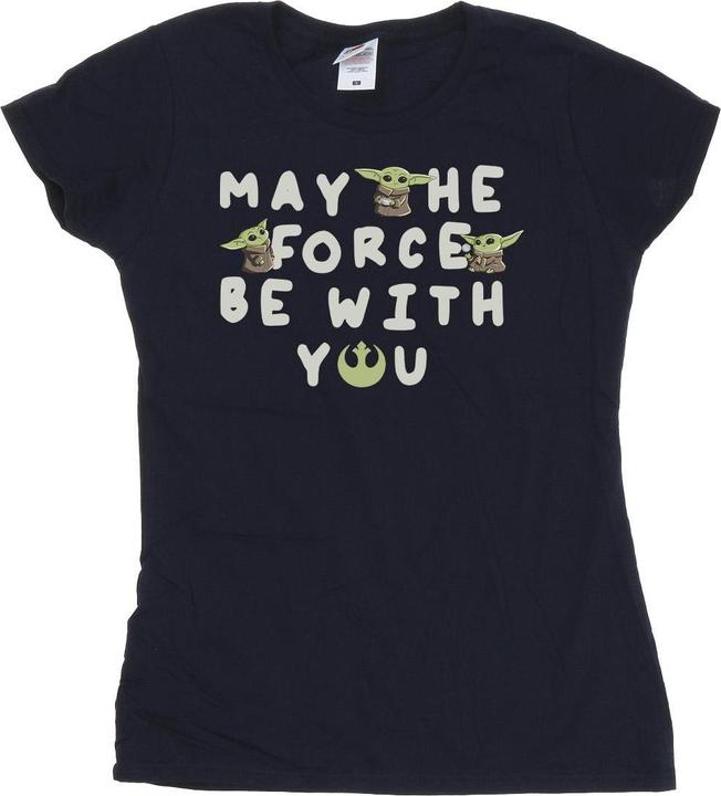 Immagine prodotto Star Wars The Mandalorian Grogu May The Force Be With You Maglietta Donna (M)