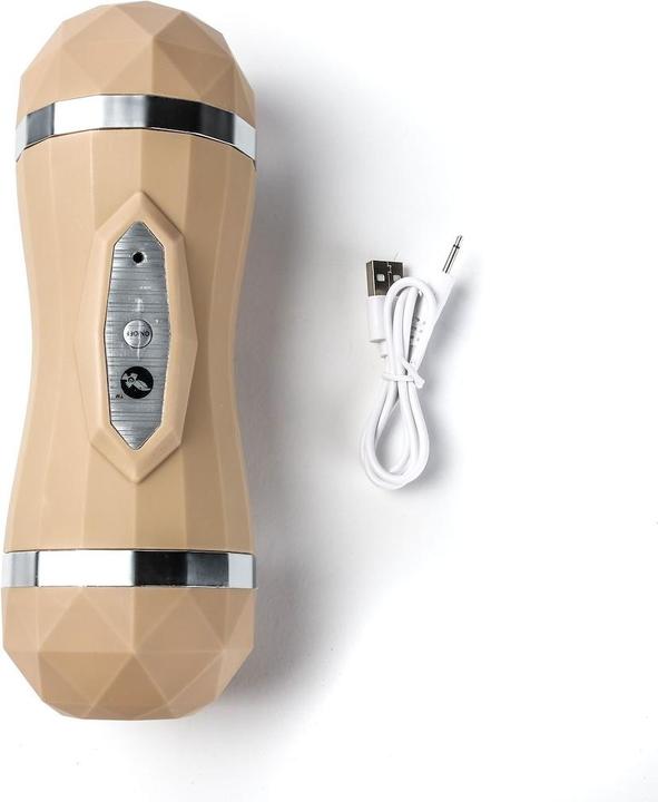 Productafbeelding Simply Pleasure Doppelseitiger Vagina-Mund-Masturbator, Beige