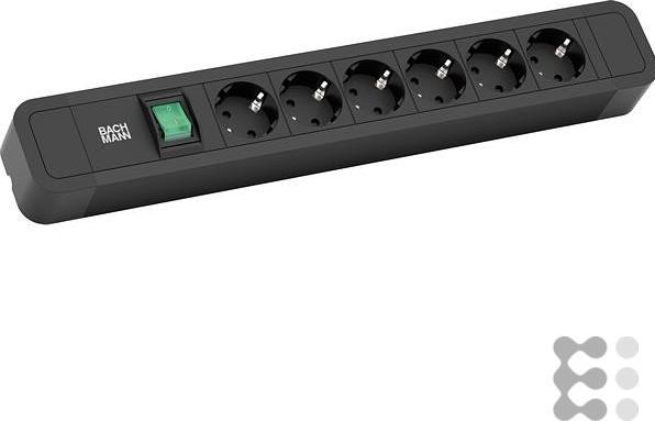 Actual product image Bachmann Power strip (6 x, CEE 7/3, 2 m)