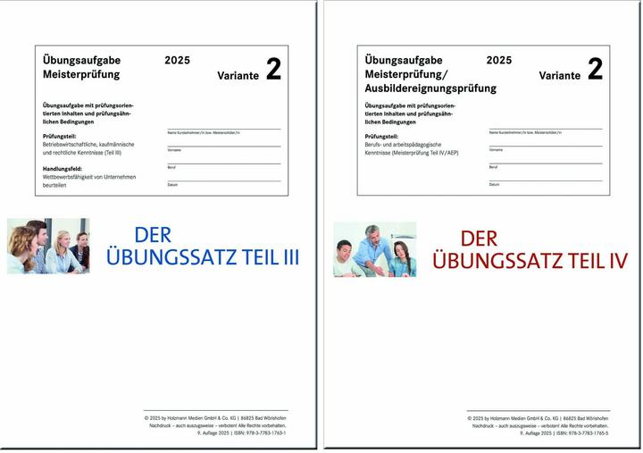 Produktbild Das Übungspaket Teile III + IV - Variante 2 (Deutsch, Gress Bernhard, Semper Lothar Dr, 2026)
