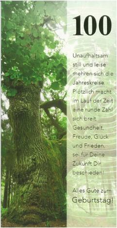 Produktbild ABC Geburtstagskarte 100 Zahlengeburtstag Baum im Wald (1 Stk.)