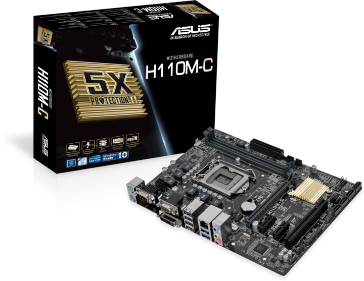 Productafbeelding ASUS H110m-C, Matx, Lga1151 (LGA 1151, Intel H110, mATX)