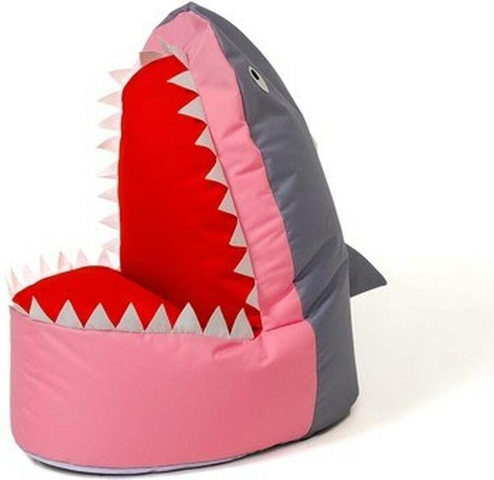 Image du produit Go Gift Sako sac pouffe requin gris-rose XXL 100 x 60 cm