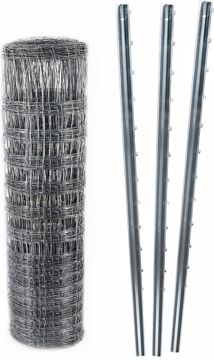 Produktbild Aquagart 250m Wildzaun Forstzaun 100/8/15+ Z-Profil Zaunpfosten