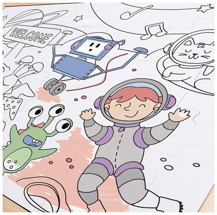 Produktbild Hape Space Friends Puzzles (48 Teile)