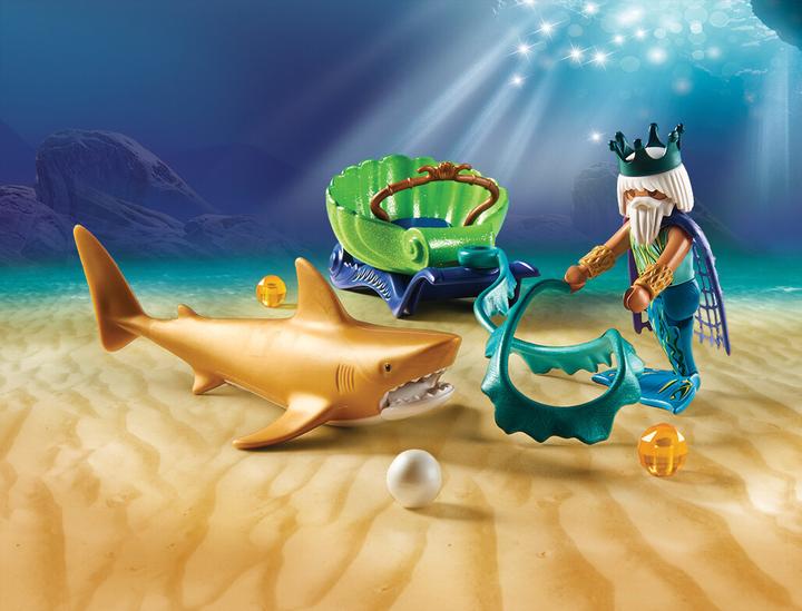 Actual product image Playmobil King of the sea with shark carriage (70097)