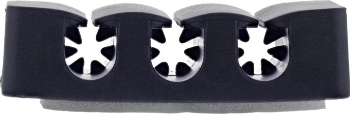 Produktbild InLine 5er Pack ® Kabelclip, 3-fach, selbstklebend, schwarz