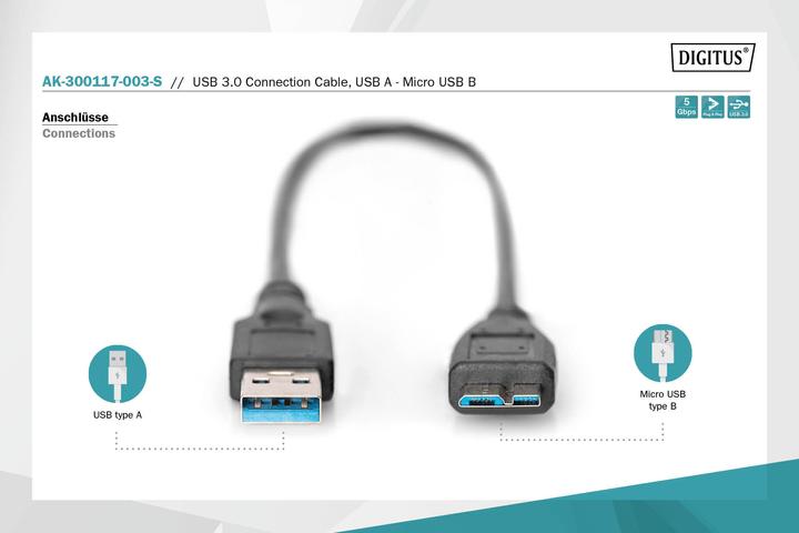 Productafbeelding Digitus AK-300117 (0.25 m, USB 3.0)