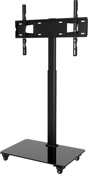 Produktbild Audioraq TV-Ständer -60", schwarz, Stahl / Glas (45 kg, 60" - 65")