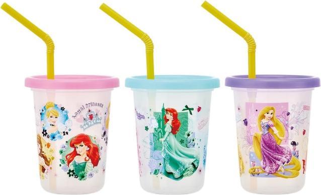 Immagine prodotto Disney Tazza Princess con cannuccia (230ml) set da 3