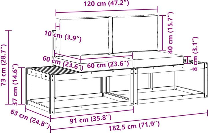 Actual product image vidaXL Gartenmöbel