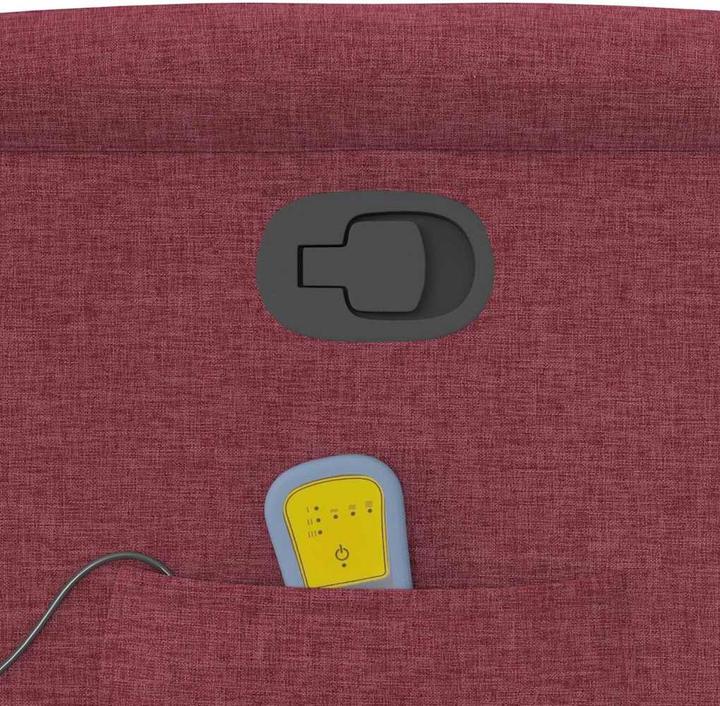 Immagine prodotto vidaXL Poltrona massaggiante con ausilio stand-up in tessuto rosso vino
