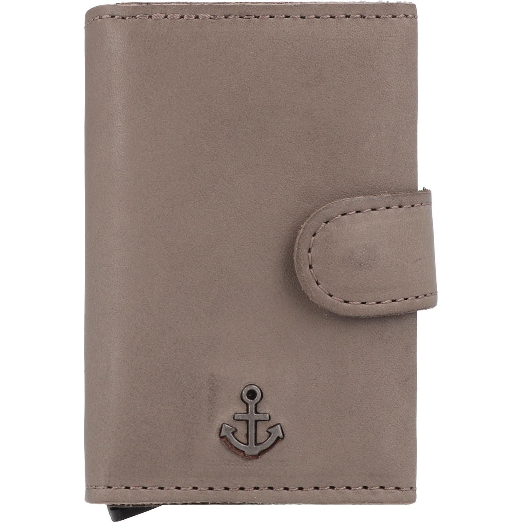 Harbour 2nd, Portemonnaie, Anchor Love Robin 2 Kreditkartenetui RFID Schutz Leder 6 cm, Grau