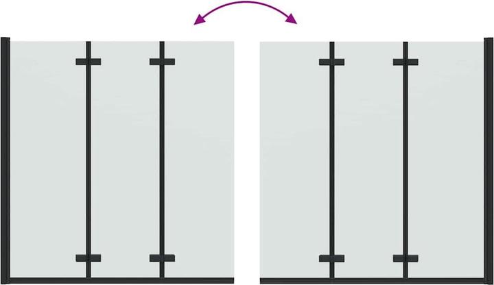 Produktbild vidaXL Duschabtrennung (130 cm, 138 cm)