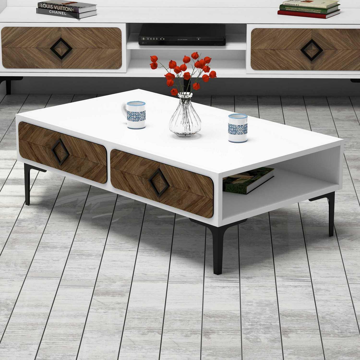 Thumbnail - Hanah Home, Couchtisch + Beistelltisch, Parker (105 x 34.5 x 60 cm)