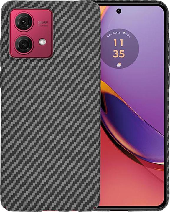 Techsuit - Carbonite FiberShell - Motorola Moto G84 - Black (Motorola Moto G84)