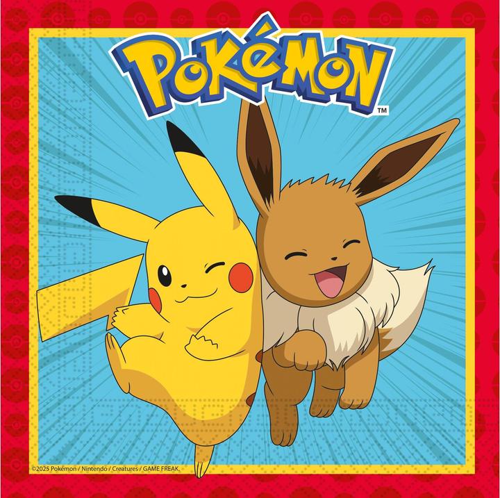 Produktbild Procos Pokémon Papierservietten (20 Stück) (20 Stk., 33 x 33 cm)