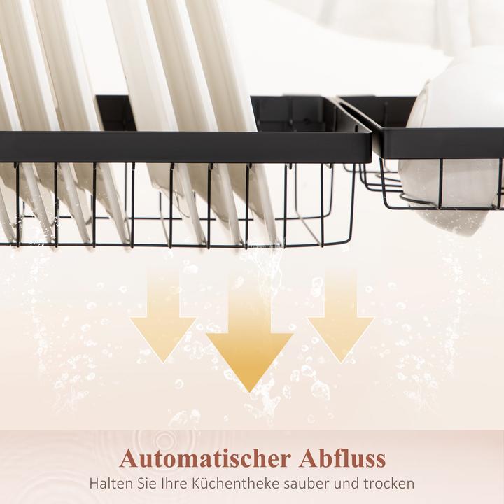 Produktbild Homcom Abtropfgestell Stahl Schwarz