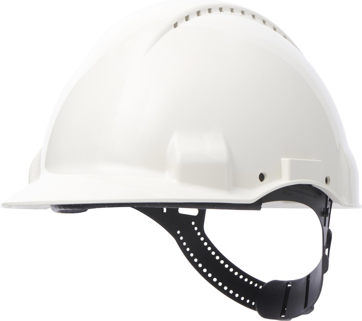Actual product image 3M Safety helmet G3000 ventilated, with Uvicator™ sensor, Pinlock, sweatband, white (54 - 62 cm)