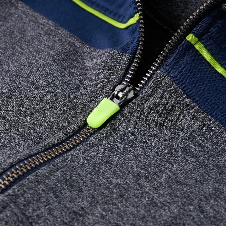 Produktbild vidaXL Kinder-Kapuzenpullover mit Reissverschluss Grau Melange (116)