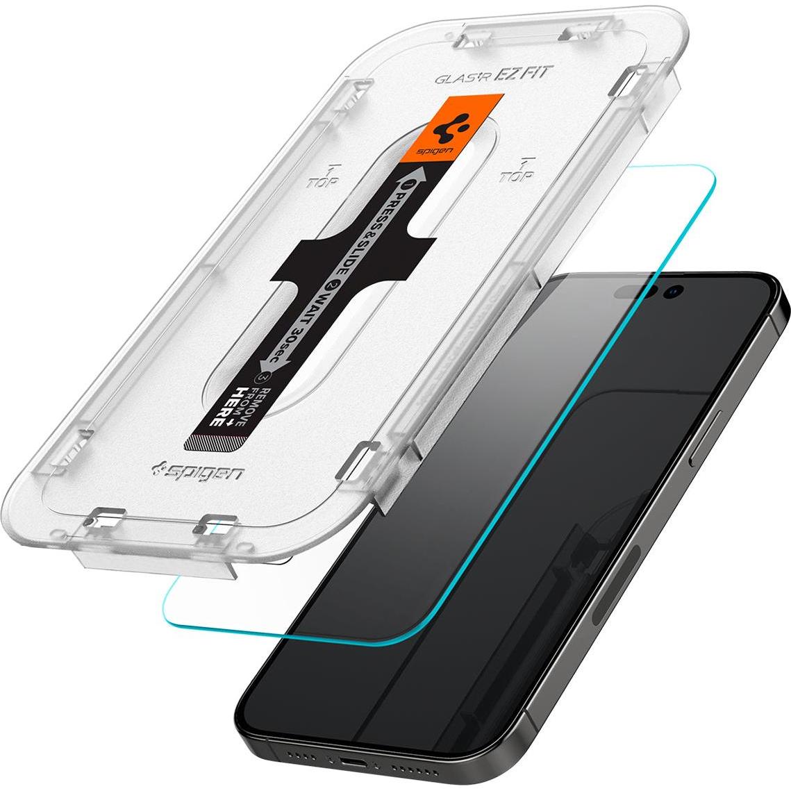 Thumbnail - Spigen EZ Fit (2 Stück, Apple iPhone 14 Pro), Smartphone Schutzfolie, Transparent