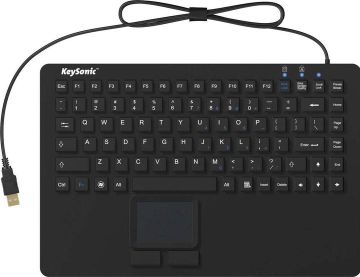 Actual product image KeySonic KSK-5230 IN Silicone keyboard with touchpad waterproof antimicrobial industrial keyboard heat... (US, Cable)